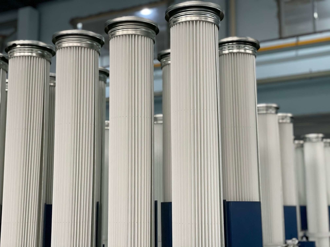 Pulse Spunbond Top Loaded Pleated Filter Cartridge Elements for Cement Plant