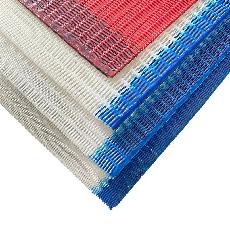 Woven Spiral Filter Belt 3 Fillers Polyester Mesh Belt Blue Color For Seperation