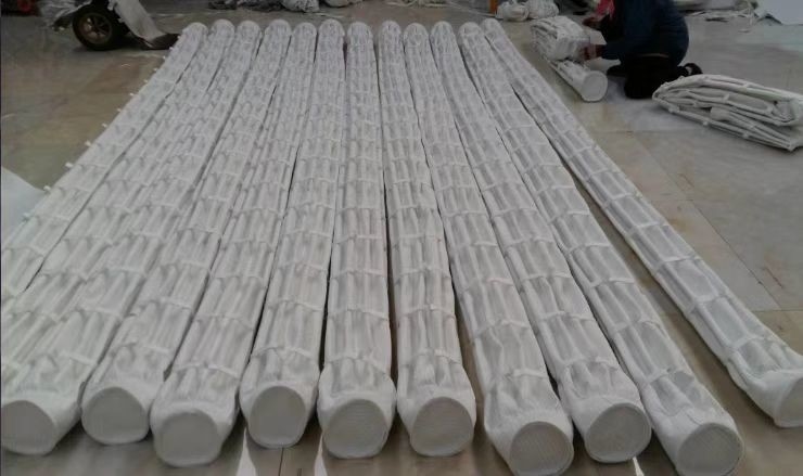 12 Pleats 130mm Polyester Felt Filter Bags Seal Cuff Double Layer