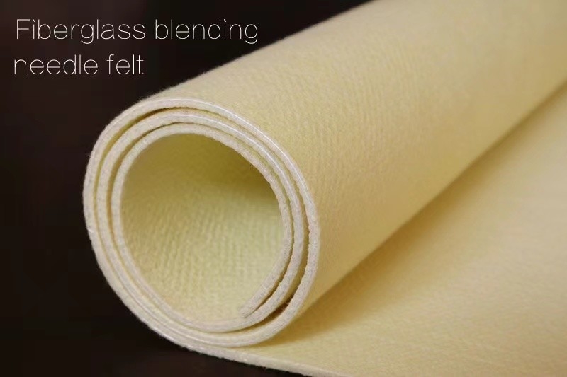 FMS Blending Fiberglass Filter Cloth , Nonwoven High Temperature Heat Resistant Fabric