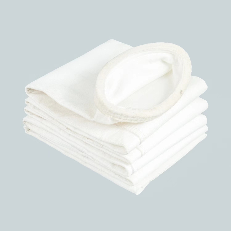 100% 750gsm PTFE Filter Bags Heat Setting , Abrasion Resistance Felt Dust Collector Bags