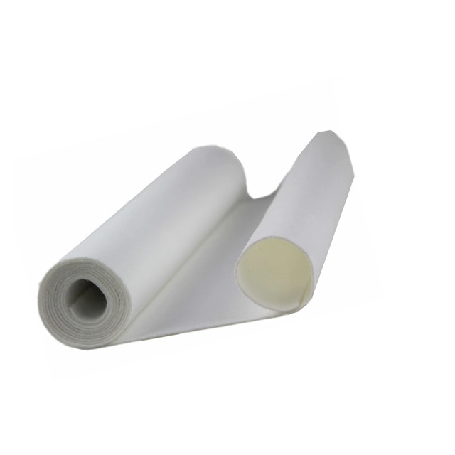 Non Flammable White Polyester Needle Felt PE Industrial Filter Cloth Surface Treatment
