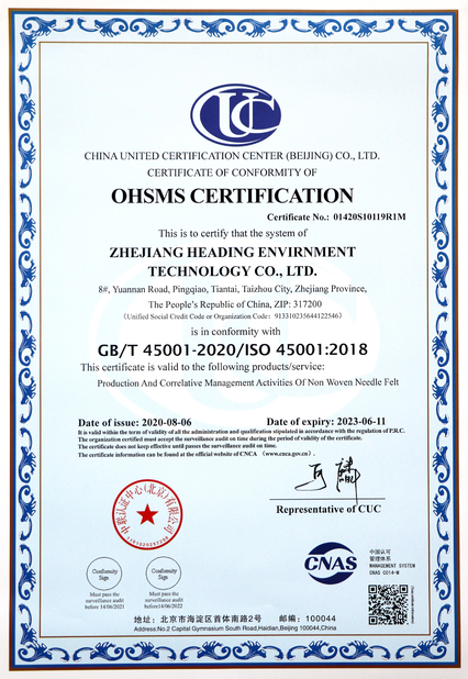 China Zhejiang Huading Net Industry Co.,Ltd certification